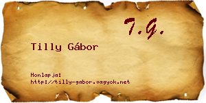 Tilly Gábor névjegykártya