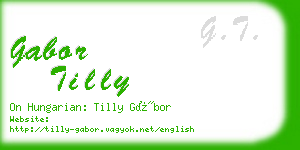 gabor tilly business card
